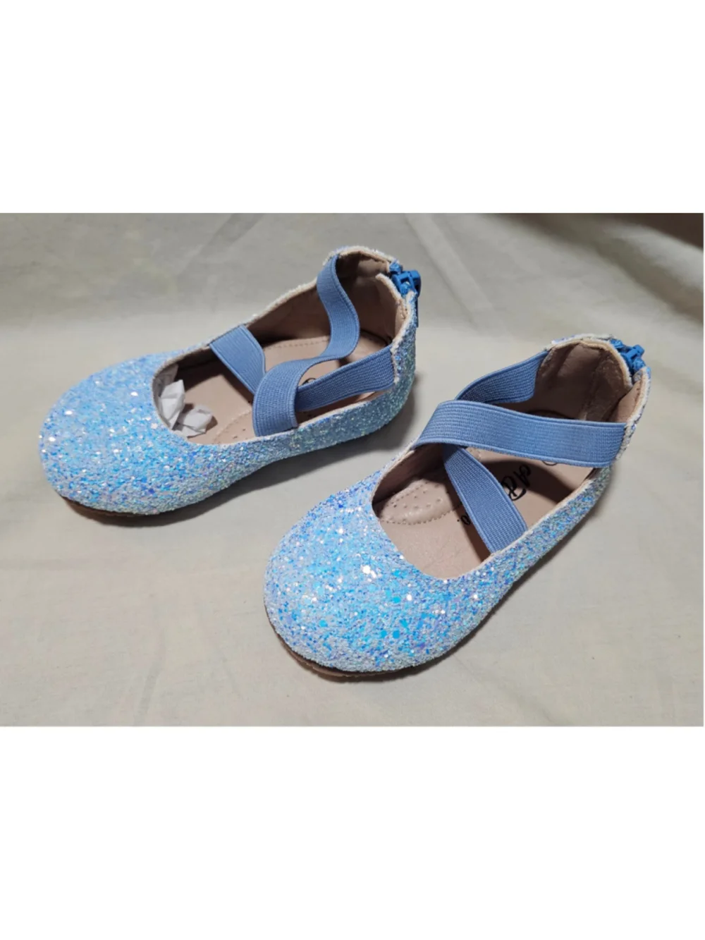 Toddler Girls A Bear Co. Glitter Dress Ballet Shoes Blue size 6